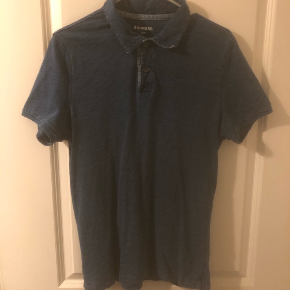 Blue polo Express shirt size small.